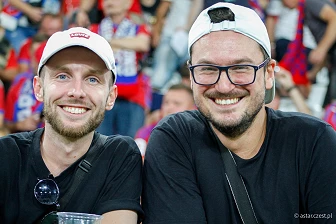 Kibice na meczu eliminacji Ligi Mistrzów: Raków Częstochowa - FC Kopenhaga