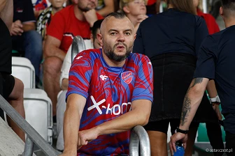 Kibice na meczu eliminacji Ligi Mistrzów: Raków Częstochowa - FC Kopenhaga