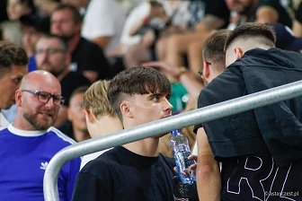 Kibice na meczu eliminacji Ligi Mistrzów: Raków Częstochowa - FC Kopenhaga