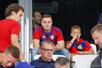 Kibice na meczu eliminacji Ligi Mistrzów: Raków Częstochowa - FC Kopenhaga