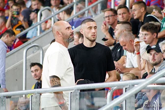 Kibice na meczu eliminacji Ligi Mistrzów: Raków Częstochowa - FC Kopenhaga