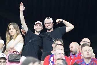 Kibice na meczu eliminacji Ligi Mistrzów: Raków Częstochowa - FC Kopenhaga