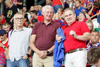 Kibice na meczu eliminacji Ligi Mistrzów: Raków Częstochowa - FC Kopenhaga
