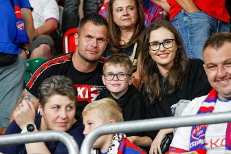 Kibice na meczu eliminacji Ligi Mistrzów: Raków Częstochowa - FC Kopenhaga