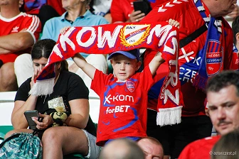 Kibice na meczu eliminacji Ligi Mistrzów: Raków Częstochowa - FC Kopenhaga