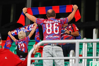 Kibice na meczu eliminacji Ligi Mistrzów: Raków Częstochowa - FC Kopenhaga