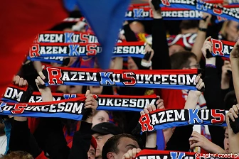 Kibice na meczu Ligi Europy: Raków Częstochowa - Sturm Graz