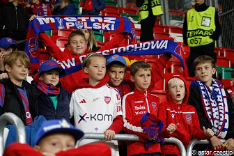 Kibice na meczu Ligi Europy: Raków Częstochowa - Sturm Graz