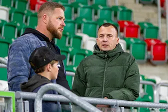 Kibice na meczu Ligi Konferencji: Raków - Universitatea
