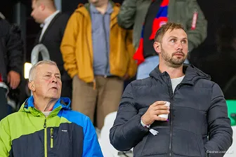 Kibice na meczu Ligi Konferencji: Raków - Universitatea