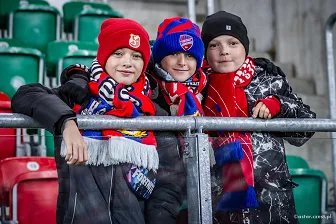 Kibice na meczu Ligi Konferencji: Raków - Rapid