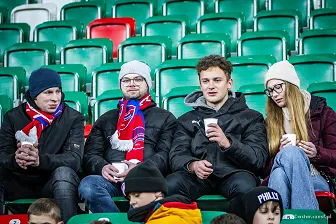 Kibice na meczu Ligi Konferencji: Raków - Rapid