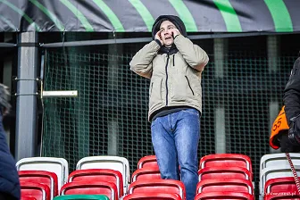 Kibice na meczu Ligi Konferencji: Raków - Rapid