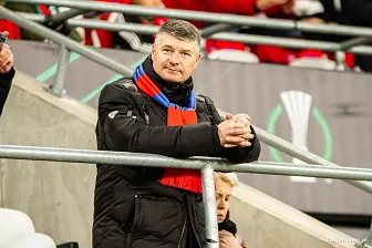 Kibice na meczu Ligi Konferencji: Raków - Rapid