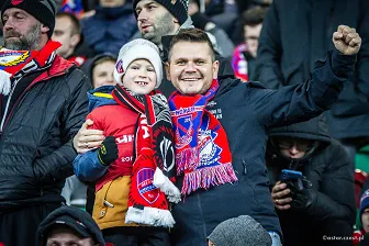 Kibice na meczu Ligi Konferencji: Raków - Rapid