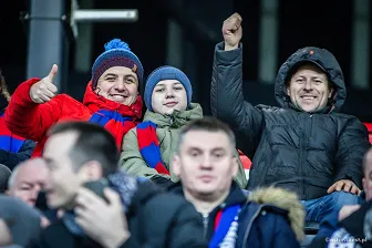 Kibice na meczu Ligi Konferencji: Raków - Zrinjski