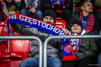 Kibice na meczu Ligi Konferencji: Raków - Zrinjski