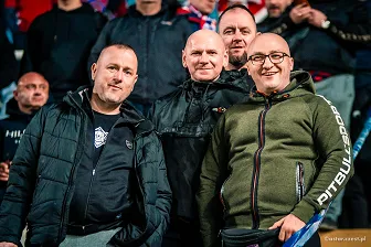 Kibice na meczu Ligi Konferencji: Omonia - Raków