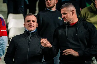 Kibice na meczu Ligi Konferencji: Omonia - Raków