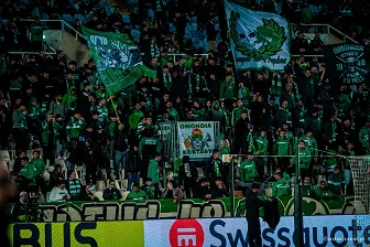 Kibice na meczu Ligi Konferencji: Omonia - Raków