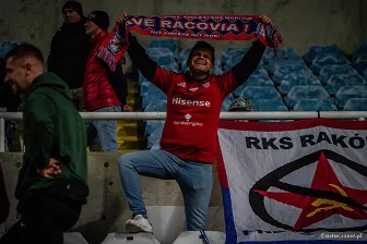 Kibice na meczu Ligi Konferencji: Omonia - Raków