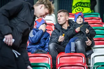 Kibice na meczu Ligi Konferencji: Raków - Fiorentina