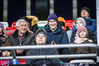 Kibice na meczu Ligi Konferencji: Raków - Fiorentina
