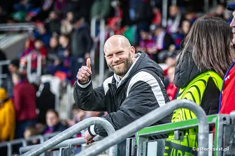 Kibice na meczu Ligi Konferencji: Raków - Fiorentina