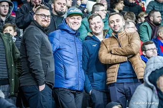 Kibice na meczu Ligi Konferencji: Raków - Fiorentina