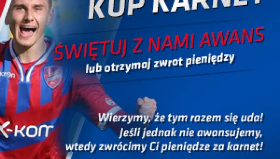 Ciekawa propozycja Rakowa: w razie braku awansu zwrócą za zakupione karnety