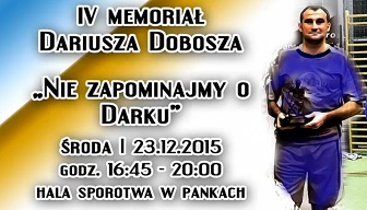 Turniej w Pankach „Nie zapominajmy o Darku” już w środę 23 grudnia