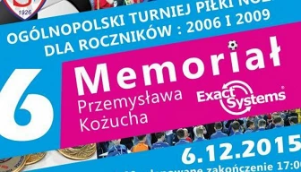 VI Memoriał im. Przemysława Kożucha w niedzielę 6 grudnia – zapowiedź!