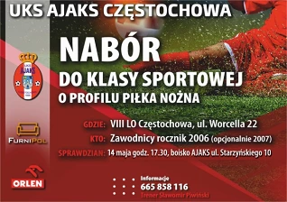 UKS Ajaks Częstochowa zaprasza do klasy sportowej!